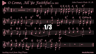 O Come, All Ye Faithful (in Bb) - Duet - Sheet Music with Backing Track