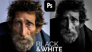 1-Minute Photoshop - Create Dramatic Black and White.