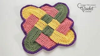 Sailor's Knot Crochet Dishcloth | EASY | The Crochet Crowd