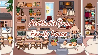 Aesthetic Free Big Family House || Toca Boca house tutorial 🏠🏡🥰🎀⚕️🎤🎶🎵🎧🎹