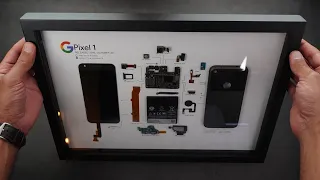 Google Pixel 1 GRID Frame - A Masterpiece (A Real Phone In A Frame)