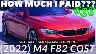 2016 BMW M4 F82 Buying Costs | Car Price, Taxes, Monthly Payments etc.
