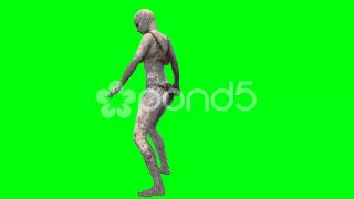 Walking Dead Zombie Girl - Green Screen - 4K