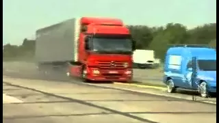 MERCEDES TRUCK BRAKE TEST.