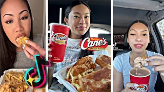 Raising Canes (TikTok Compilations) food mukbang*ASMR* 🤤