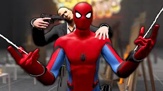 Becoming a HITMAN & Taking Down Spider-Man - Boneworks VR Multiplayer