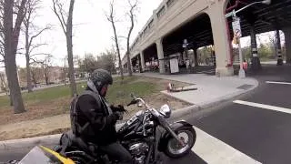 Honda CBR1000, Harley Davidson Fatboy & Forty Eight Cruising in NYC,  Bx48 Vlog Go Pro Hero3