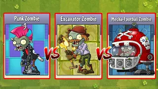 Punk Zombie & Excavator Zombie & Mecha Football - Which Zombie's Most Hated In PvZ 2?