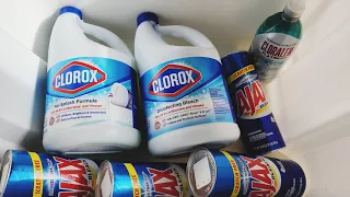 CLOROX Disinfecting BLEACH,Ajax,Dawn Soap🥵 Sponge Bleaching