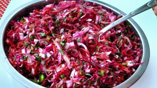 No water! No cooking! I've been saving this salad for the winter for 10 years. incredibly delicious