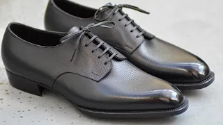 Making HANDMADE Derby shoes in French calf  | Shoemaker in Japan