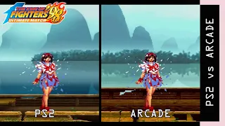 The King of Fighters 98 Ultimate Match - PS2 vs Arcade Comparison (60fps)