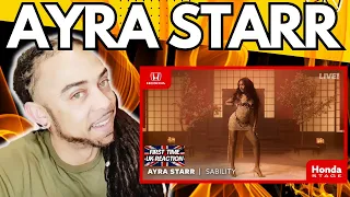 LET'S GO🔥!!! Ayra Starr  - Sability (Honda Stage  Live Performance) [FIRST TIME UK REACTION]