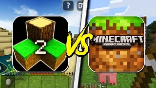 MINECRAFT POCKET EDITION VS SURVIVALCRAFT 2! - (Pocket Edition, SurvivalCraft 2)