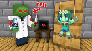 Monster School : Baby Zombie Girl and Evil Zombie Doctor - Sad Story - Minecraft Animation