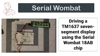 TM1637 LED control on Arduino with the Serial Wombat 18AB chip