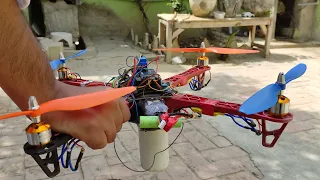Agri spraying drone with apm2.8 and arduino