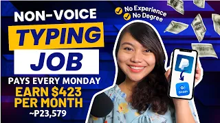 TYPING JOB: Earn P23,579/MO [$423] | NON-VOICE & FREE TIME | Work From Home & Online Job PH