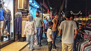 Busy Night in Baghdad, Night Walk in Akad Street| بغداد قبل عيد الفطر