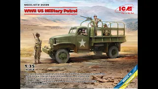 ICM 1/35 WW2 US Military Patrol truck 35599 kit review