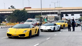 Lamborghinis Accelerating : Bengaluru Bull Run 2024 | Aventador SVJ, Gallardo, Urus Performante