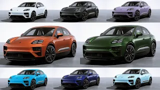 New 2024 PORSCHE MACAN EV- COLORS Detailed comparison | What is your favourite?