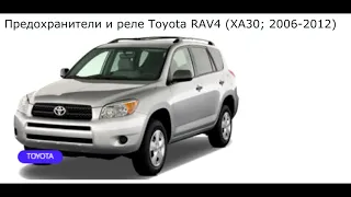 Предохранители и реле для Toyota RAV4 (XA30; 2006-2012)