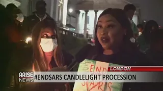 #EndSARS Candlelight Procession in London - ARISE News Report