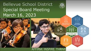 Bellevue School District 405 Special School Board Meeting on School Consolidation March 16