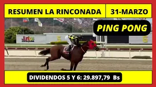 RESUMEN COMPLETO 👉 LA RINCONADA INH hoy Domingo 31  de MARZO  de 2024