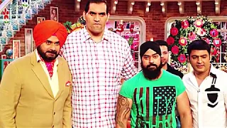 Great Khali and Super Khalsa at Kapil Sharma show with Navjot singh sidhu.