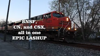 S04E076 BNSF, CN, and CSX, All In One Epic Lashup