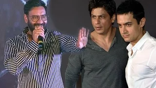 Ajay Devgn's Fan's INSULTS Shahrukh Khan & Aamir Khan | Shivaay Trailer Launch