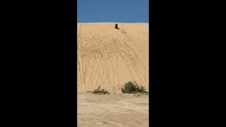 TENERE 700 T7 Flies Over A Steep Sand Dune