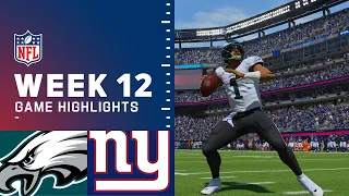 Eagles vs. Giants Week 12 - Madden 22 Simulation Highlights