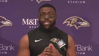 Mark Ingram hypes up Lamar Jackson before postgame press conference