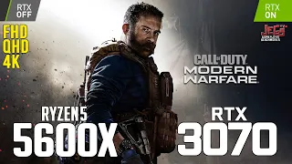 Call of Duty Modern Warfare 2019 | Ryzen 5 5600x + RTX 3070 1080p, 1440p, 2160p benchmarks!