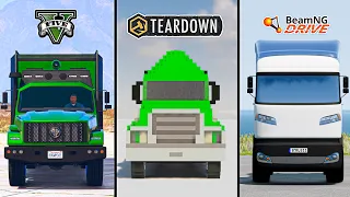 GTA 5 ELECTRIC TRUCK VS TEARDOWN ELECTRIC TRUCK VS BEAMNG ELECTRIC TRUCK- WHICH IS BEST?