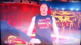 WWE Michael Cole Screws Up Brock Lesnar Suprise! Raw ALMOST Says Brock instead of Goldberg Wrestling