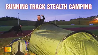 STEALTH CAMPING BY THE SIDE OF A RUNNING TRACK | Wild camping UK | Cooking steak outdoors