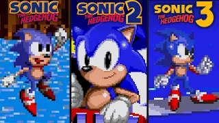 Sonic 1, 2 & 3 Prototype Comparison (First Zone)