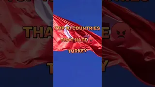 top 10 countries that hate turkey #shorts