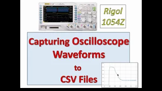 Capturing Oscilloscope Waveforms to CSV (Rigol 1054z)