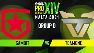 CS:GO - Gambit vs. TeamOne [Mirage] Map 1 - ESL Pro League Season 14 - Group D