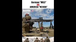 German ''MG3'' vs America ''M240B'' Machine Gun 🇩🇪🇺🇸#shorts #respect #ytshort #germany #usa