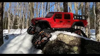 Rc TRAXX TRX4 BRUSHLESS & SCX 10 ON TRACK ADVENTURE ON FRESH SNOW(24 MARCH)