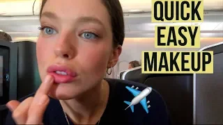 Natural Everyday Makeup Tutorial On The Plane With Model Emily DiDonato