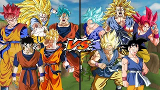 TODAS LAS TRANSFORMACIONES DE GOHAN DEL FUTURO VS TODAS LAS TRANSFORMACIONES DE GOKU GT | DBZ BT3