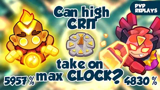 Can 5957% Monk take on max Inquisitor Clock? This is a tough battle! PVP Rush Royale