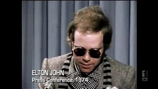 Elton John - Press conference in Australia during 1974 (HD)